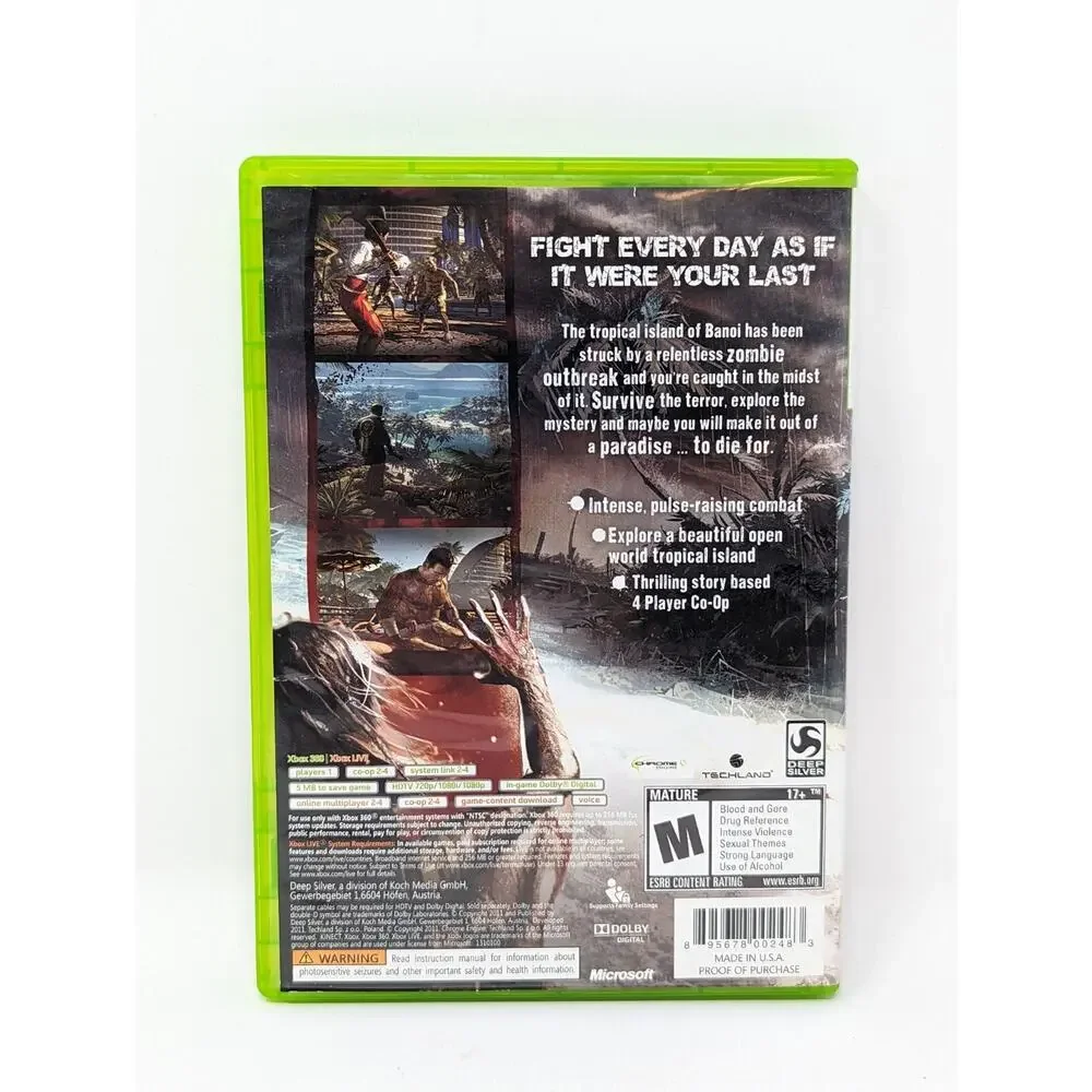 Dead Island 2011 Microsoft Xbox 360 Game CIB Manual Tested